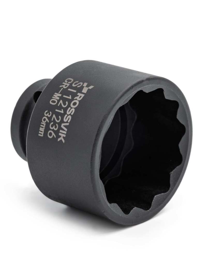 Головка торцевая ударная, 1/2", 36 мм, 12-гранная ROSSVIK SI121236