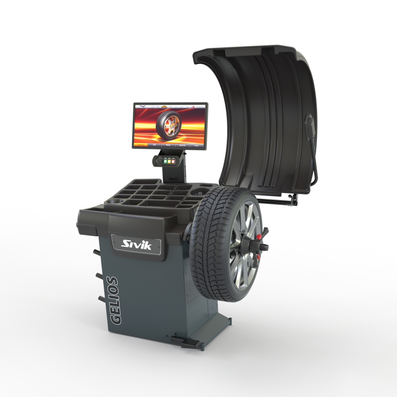 Балансировочный станок СИВИК СБМП-60/3D  Plus Gelios УЗ, ЭМВ, ТЛУ с пневматическим валом серый