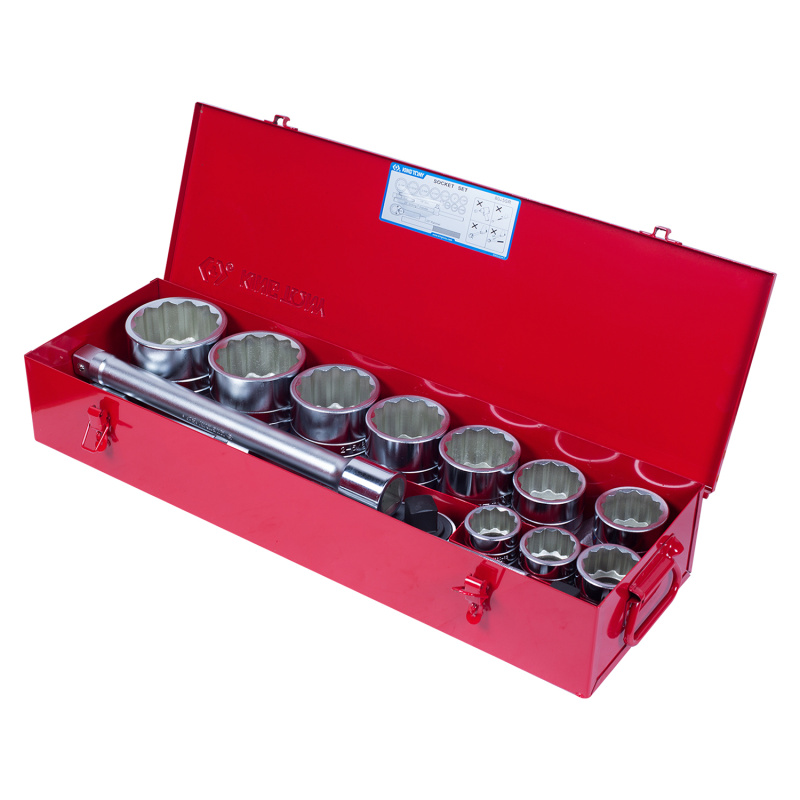 KINGTONY Комплект торцевых головок с принадлежностями 12 гр. 1" 36-80 мм 14 пр.  8015MR