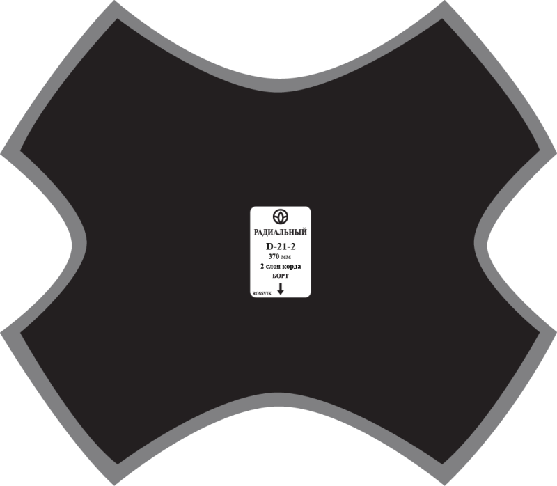 Пластырь D-21-2 диаг.370мм (1шт/4) термо