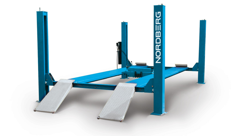 Подъемник четырехстоечный электрогидравлический, г/п 4 тонны  с траверсой NORDBERG 4440J
