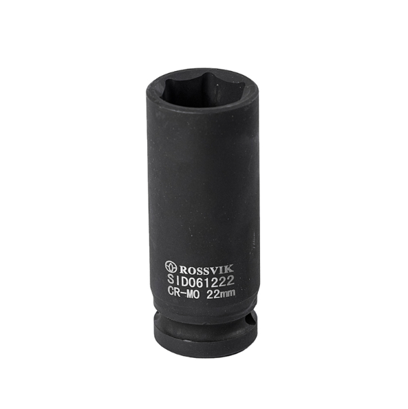 Головка торцевая ударная, глубокая ROSSVIK, 1/2", 22мм SID061222