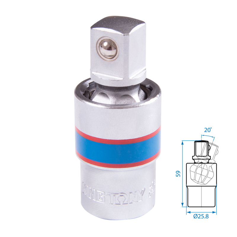 KING TONY Кардан 1/2", шаровый 4793