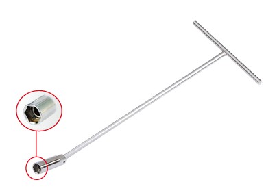 KING TONY Ключ свечной с шарниром 16 мм, L = 380 мм, магнитный фиксатор  15661615
