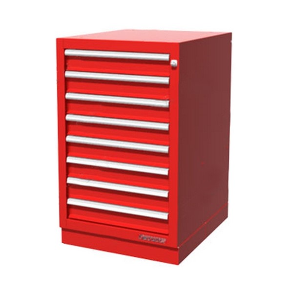 Тумба верстачная, 8 ящиков красный 01.408R-3000