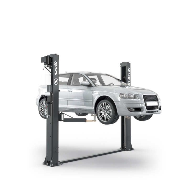 Подъемник двухстоечный г/п 4,2 т электрогидравлический с нижн синхр (Серый) ПГА-4200-НС